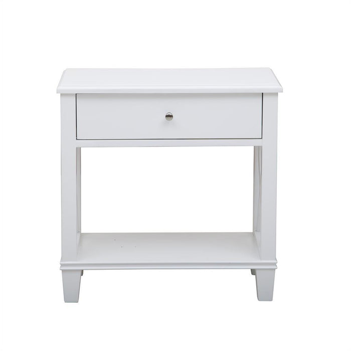 Pulaski Open 'X' Leg Side Table in White image