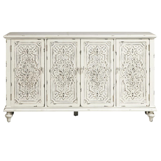 Pulaski Ornate Four Door White Credenza image