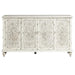 Pulaski Ornate Four Door White Credenza image