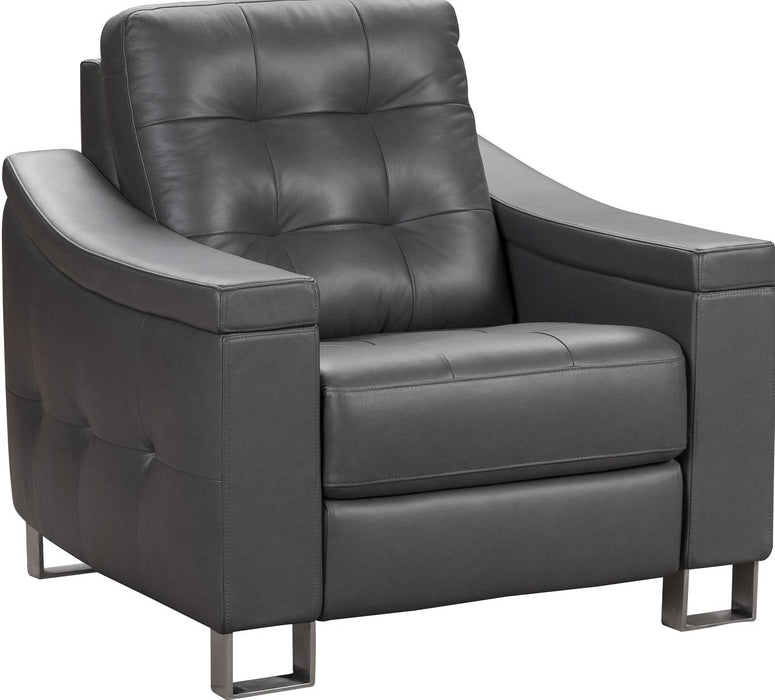 Pulaski Parker Leather Recliner in Supple Gray image