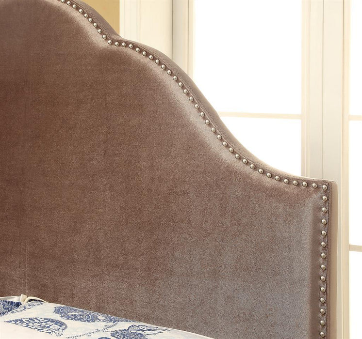 Pulaski Queen Glam Upholstered Headboard in Velvet Chrome