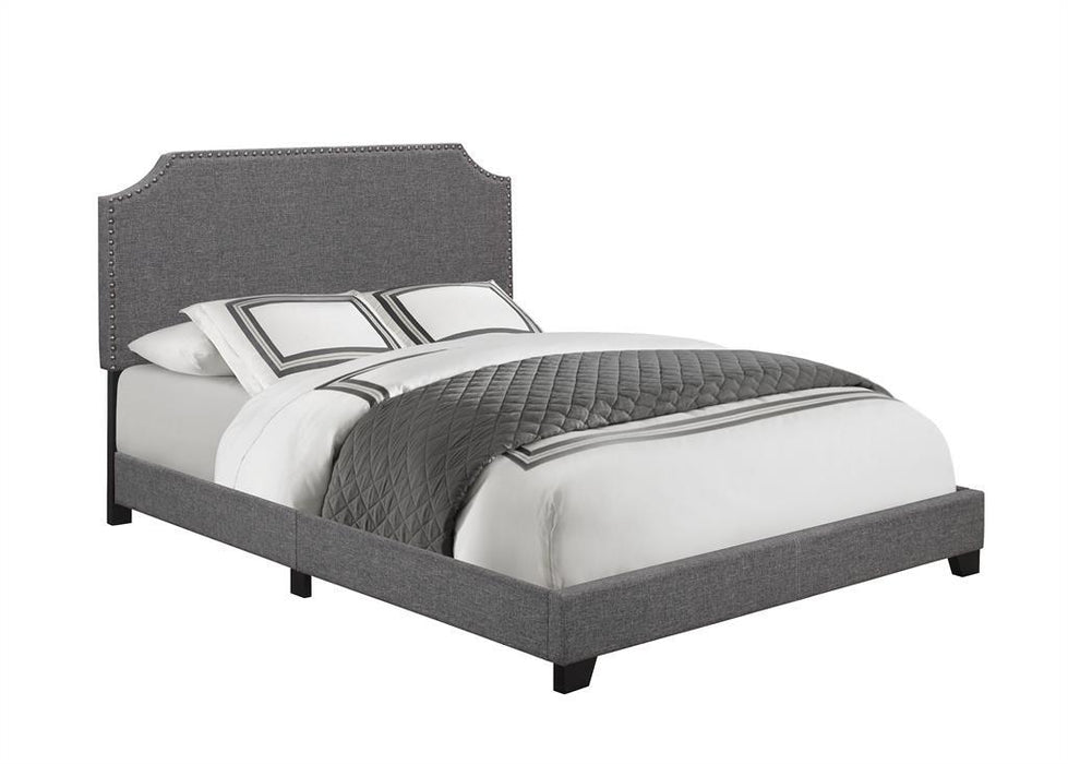 Pulaski King Upholstered Bed in Stone