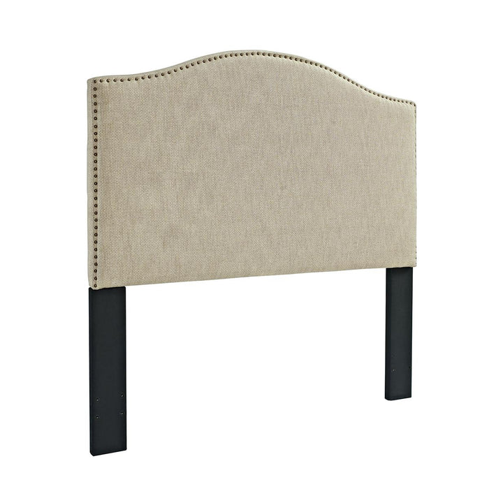 Pulaski Queen Upholstered Panel Headbaord Linen in White