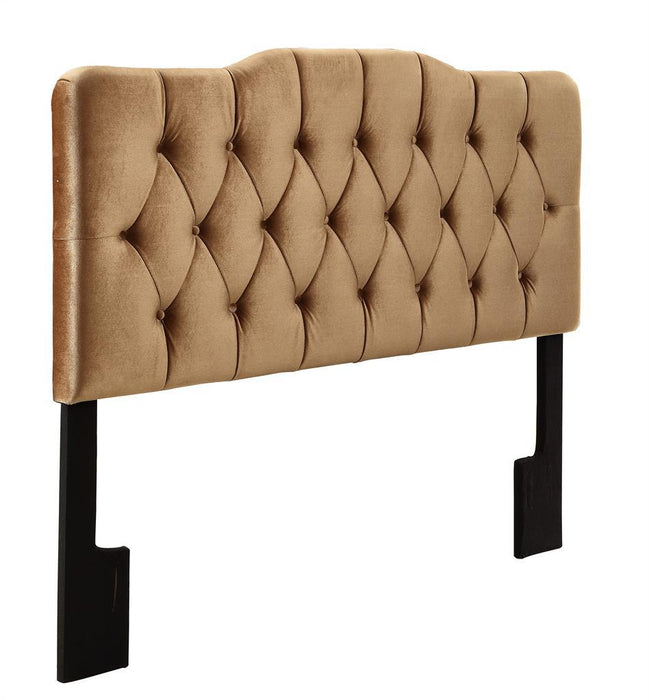 Pulaski King Upholstered Soft Shape Headboard in Velvet Bronze