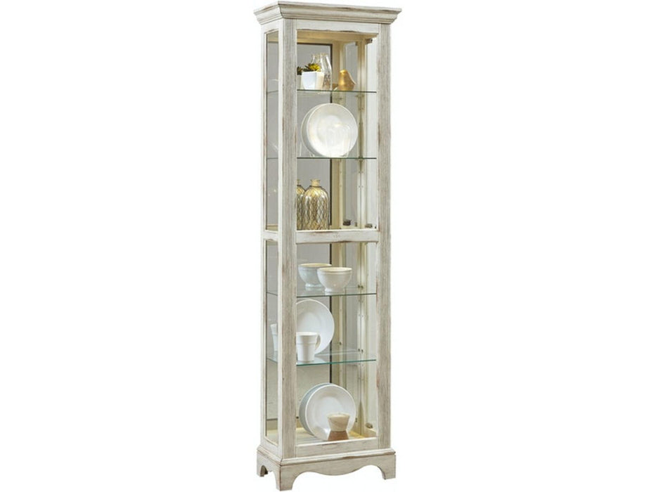 Pulaski Single Side Entry Curio in Weathered White image