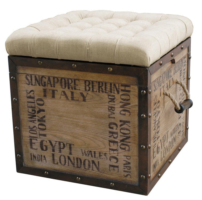 Pulaski Tufted City Crate Storage Ottoman image