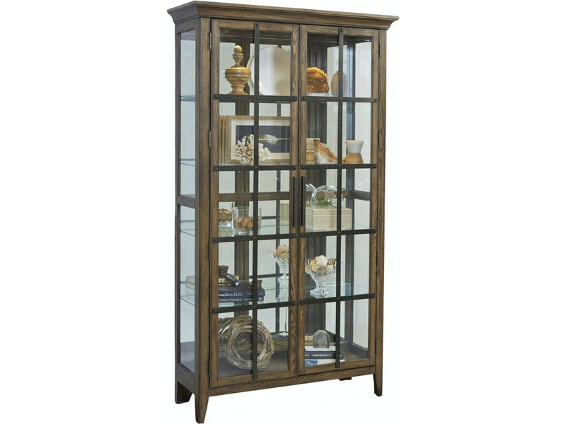 Pulaski Two Door Curio in Medium Brown
