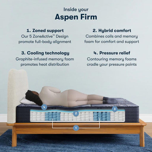 Serta Perfect Sleeper X Hybrid Mattress Aspen Firm - Vicars Furniture (McAlester, OK)