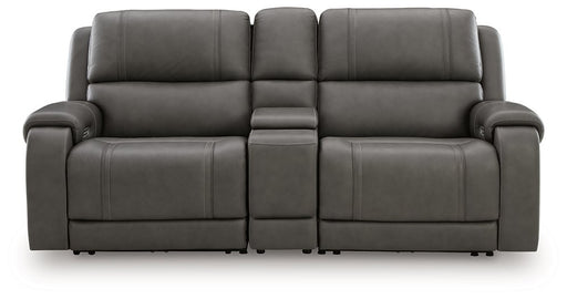 5Z - Pittson Power Reclining Sectional Loveseat with Console - Vicars Furniture (McAlester, OK)