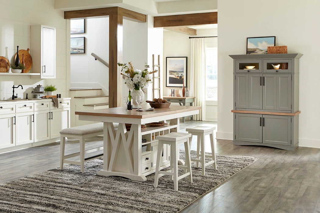 Parker House Americana Modern Dining 72 In. Island Counter-Height Extendable Dining Table