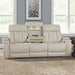 Parker Living Royce - Fantom Ivory Power Reclining Sofa with Drop Down Console