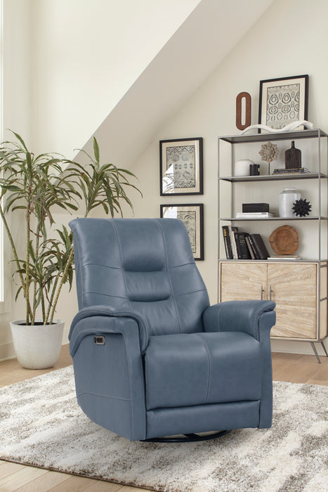 Parker Living Carnegie - Verona Azure - Powered By Freemotion Cordless Power Swivel Glider Recliner