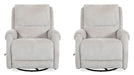 Parker Living Gentry - Ecru Mist Manual Swivel Glider Recliner Two Pack