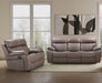 Parker Living Theon - Stokes Toffee Manual Reclining Sofa and Loveseat