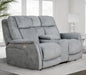 Parker Living Linus - Hudson Grey Power Reclining Sofa and Loveseat