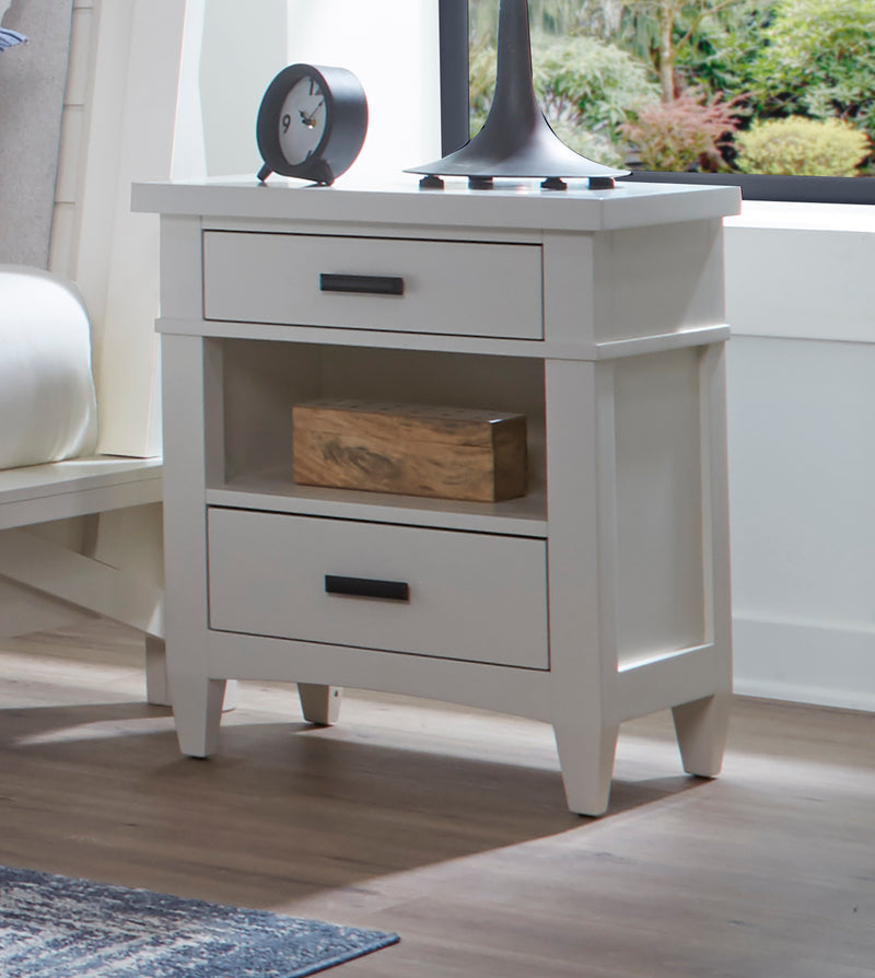 Parker House Americana Modern Bedroom King Shelter Bed 2 Nightstands Dresser with Mirror and Chest