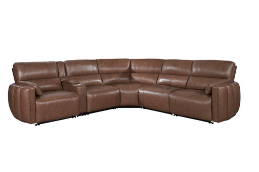Parker Living Modesto - Sable 6 Piece Modular Power Reclining Sectional with Power Adjustable Headrests