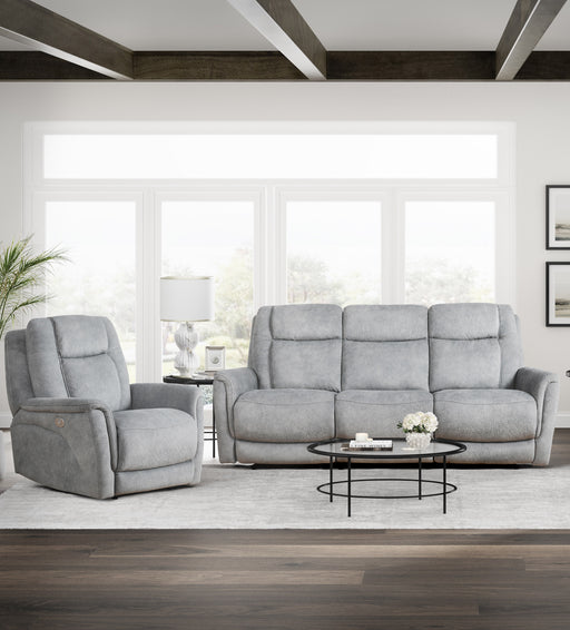 Parker Living Linus - Hudson Grey Power Reclining Sofa and Recliner