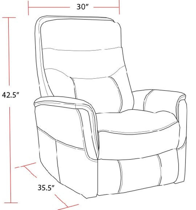 Parker Living Gemini - Ivory Swivel Glider Recliner