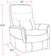 Parker Living Gemini - Ivory Swivel Glider Recliner