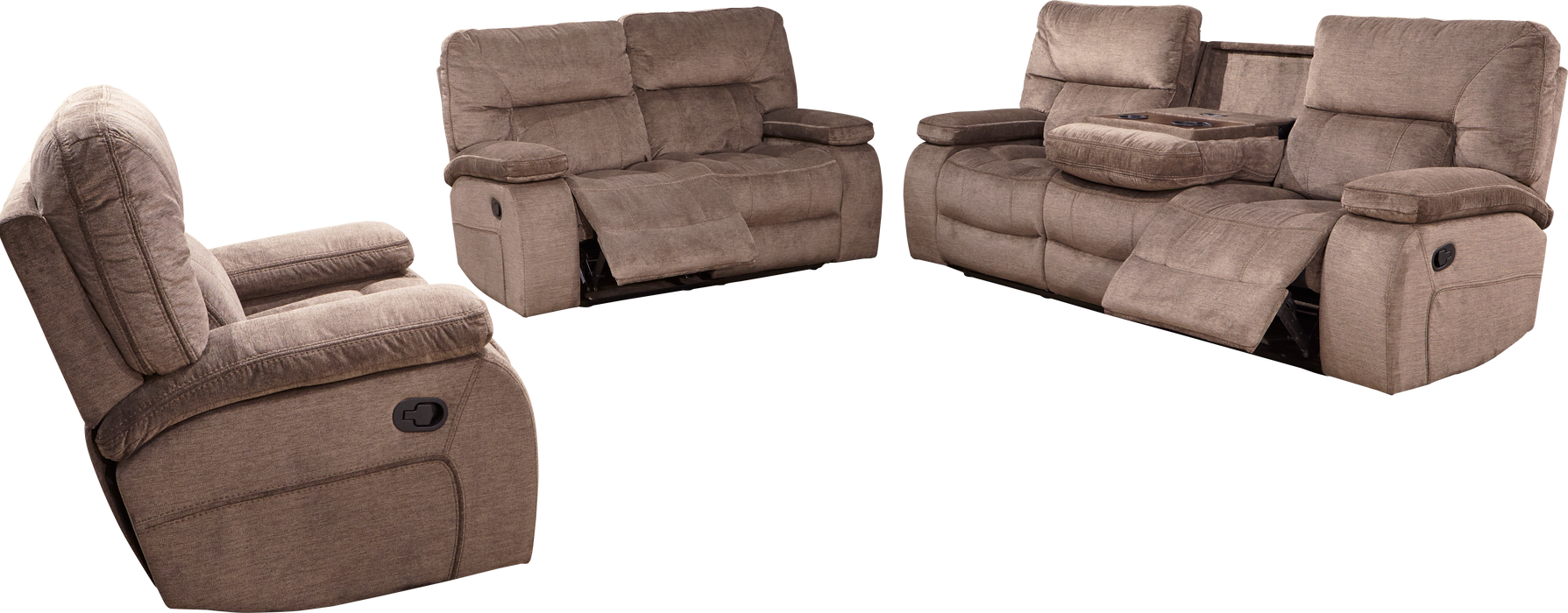 Parker Living Chapman - Kona Manual Reclining Sofa Loveseat and Recliner - MCHA-421-KON