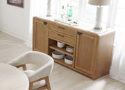 Parker House Escape - Dining 54" Round Table with buffet server & 4 barrel chairs