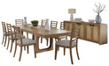 Parker House Escape - Dining 84 In. Rectangular Extendable Table with Console & 8 Ladderback Chairs
