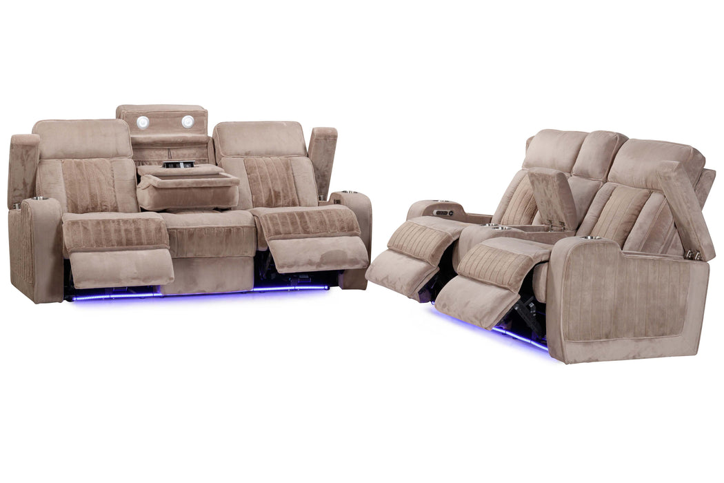 Parker Living Equinox - Mushroom Power Reclining Sofa and Loveseat