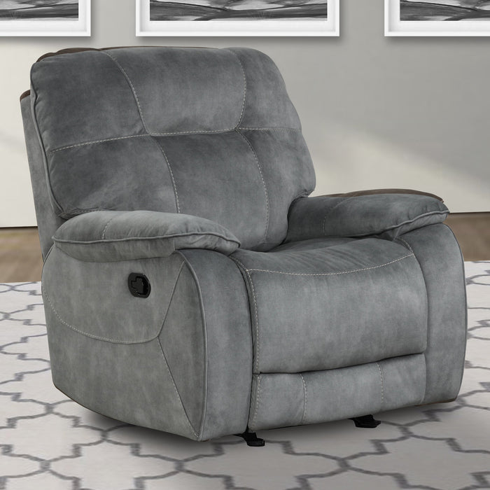 Parker Living Cooper - Shadow Grey Manual Glider Reclining Sofa and Two Recliners