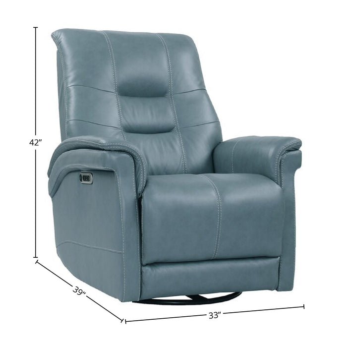 Parker Living Carnegie - Verona Azure - Powered By Freemotion Cordless Power Swivel Glider Recliner