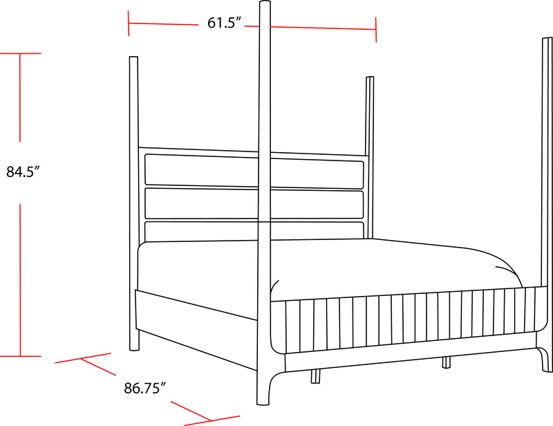 Parker House Escape - Bedroom Queen Poster Bed