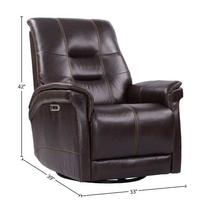 Parker Living Carnegie - Verona Coffee - Powered By Freemotion Cordless Power Swivel Glider Recliner