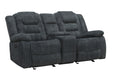 Parker Living Bolton - Misty Storm Glider Reclining Console Loveseat