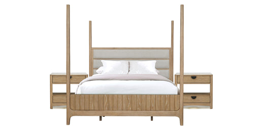 Parker House Escape - Bedroom Queen Poster Bed with 2 Nightstands