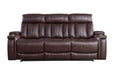 Parker Living Royce - Fantom Brown Power Reclining Sofa with Drop Down Console