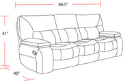 Parker Living Chapman - Polo Manual Reclining Sofa and Loveseat - MCHA-42-POL