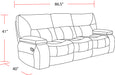 Parker Living Chapman - Polo Manual Reclining Sofa Loveseat and Recliner - MCHA-421-POL