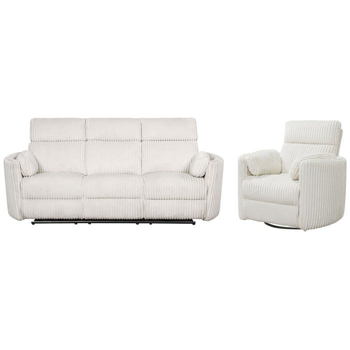 Parker Living Radius - Mega Ivory Power Reclining Sofa and Recliner