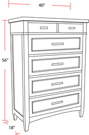 Parker House Americana Modern Bedroom 6 Drawer Chest