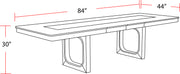 Parker House Escape - Dining 84 In. Rectangular Extendable Table with Console & 8 Ladderback Chairs