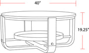 Parker House Escape Cocktail Table Round with Shelf
