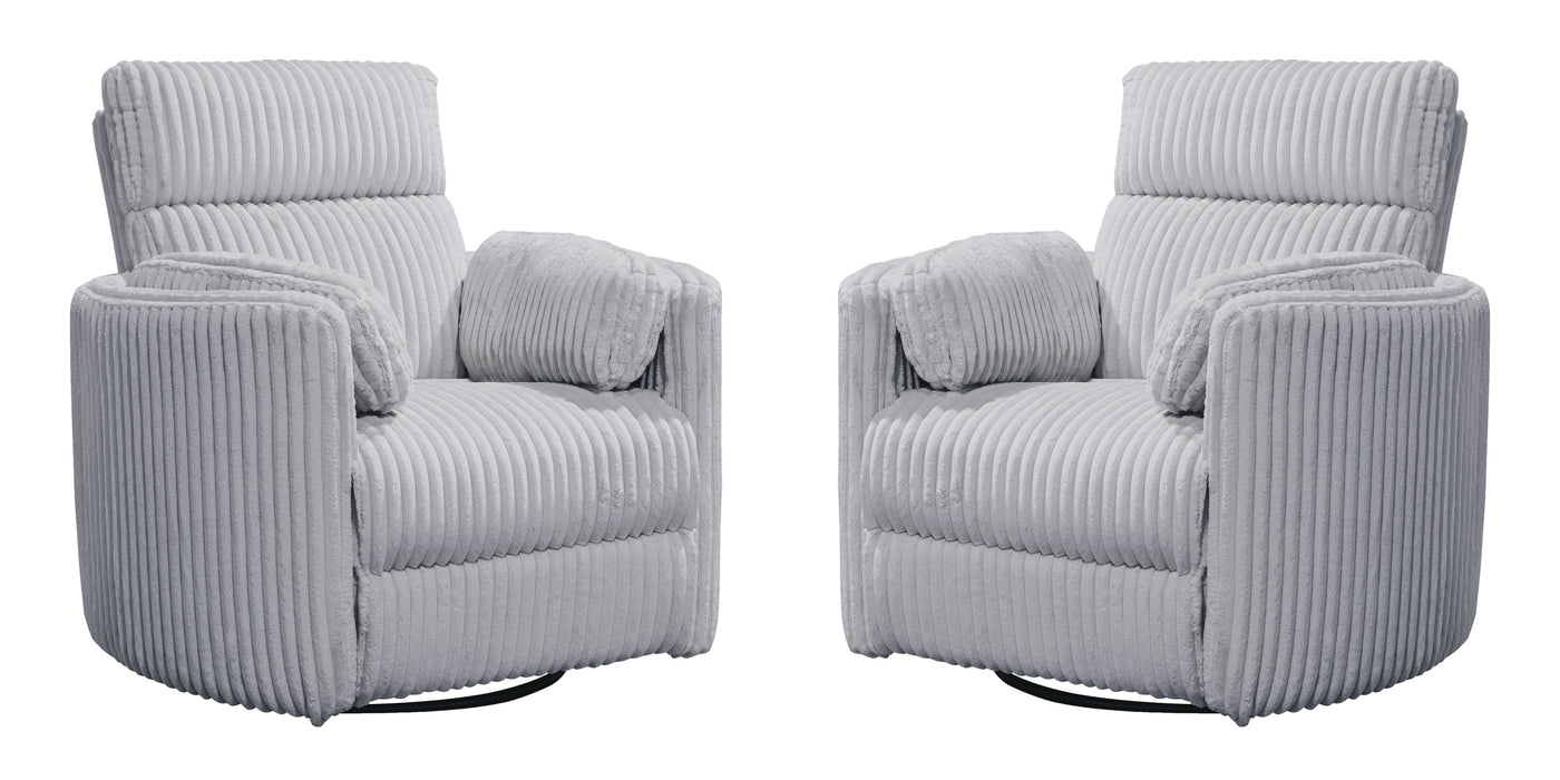 Parker Living Radius - Mega Grey Power Swivel Glider Recliner Two Pack
