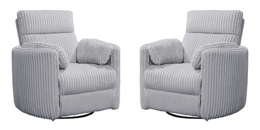 Parker Living Radius - Mega Grey Power Swivel Glider Recliner Two Pack