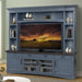 Parker House Americana Modern - Denim 92 In. TV Console with Hutch Back Panel and LED Lights