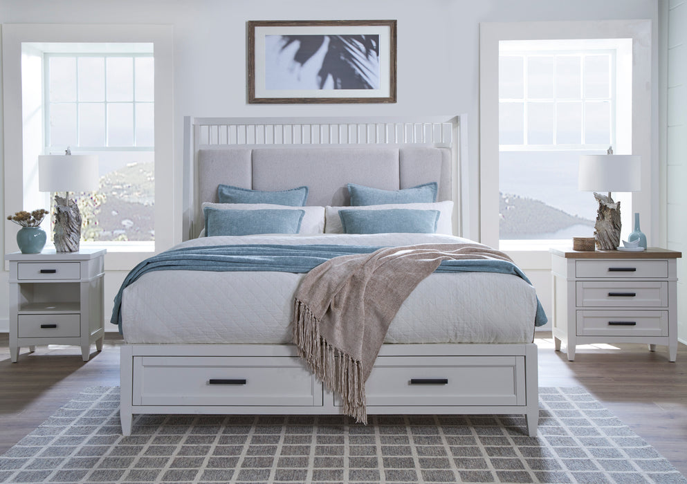 Parker House Americana Modern Bedroom 3 Drawer Nightstand with Charging Station