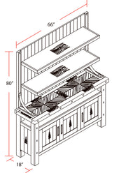Parker House Lodge Dining 66 In. Buffet Server