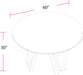 Parker House Pure Modern Dining 60 In. Round Table with Wood Base