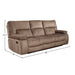 Parker Living Chapman - Kona Manual Reclining Sofa and Loveseat - MCHA-42-KON