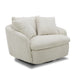 Parker Living Boomer - Mega Ivory Large Swivel Chair with 2 Toss Pillows Two Pack