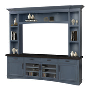 Parker House Americana Modern - Denim 92 In. TV Console with Hutch and LED Lights